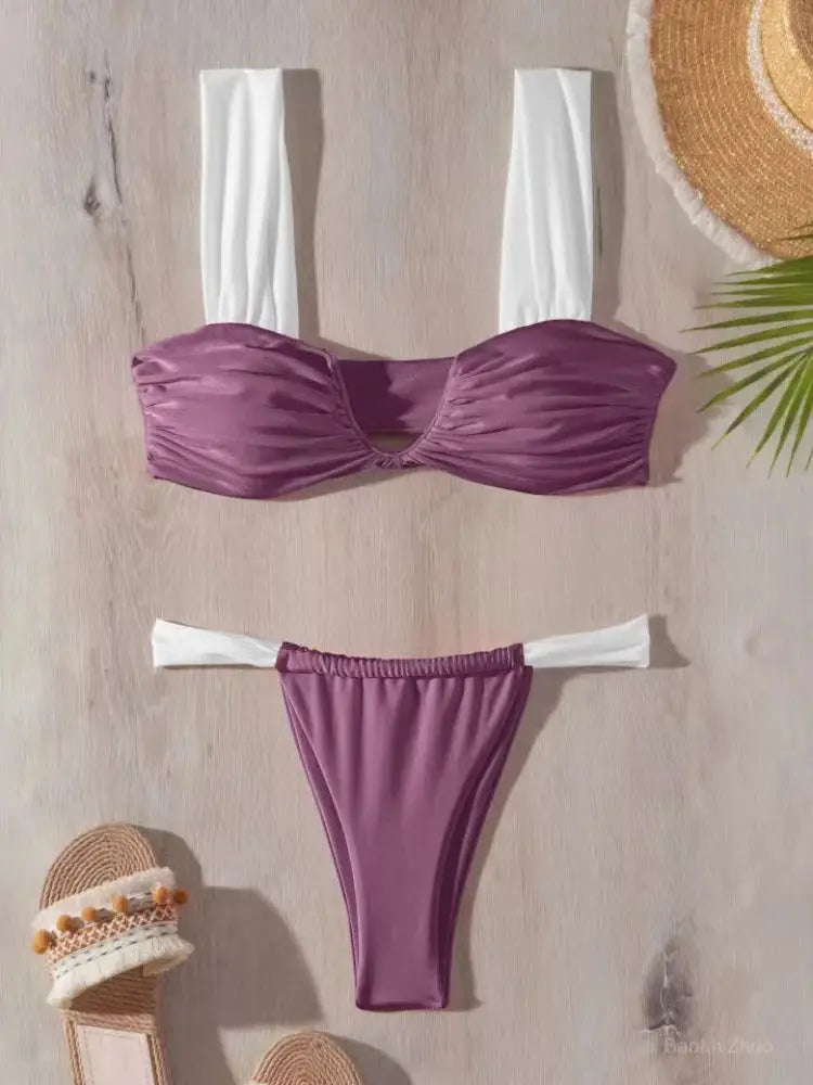 Sultry Seas V-Neck Bikini Set